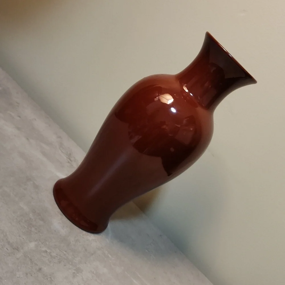 Vintage Diane Love For Mikasa Oxblood Red Handcrafted Vase From Japan Rare Decor
